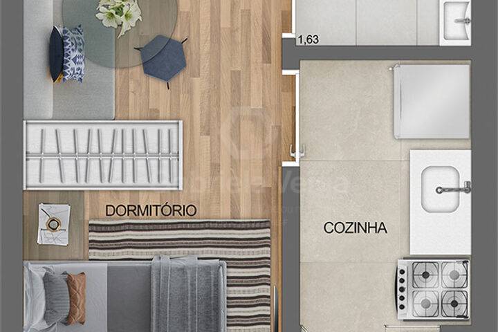 Fit Casa Oratório (27.53M²) Loft & Studio — Gabriela Veiga