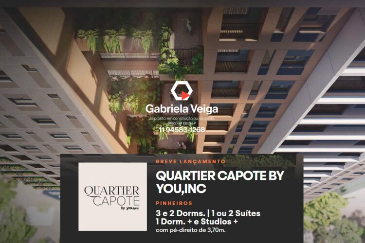 (11) 94583-1268 — Quartier Capote by You inc 02 ou 03 Dorms e Studios